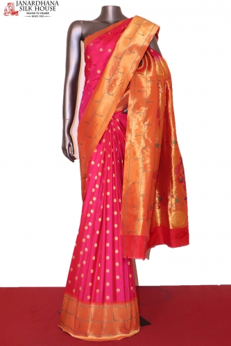 Grand Wedding Meenakari Paithani Silk Saree